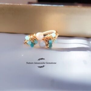 COPY - Handcrafted Nature Amazonite gemstone Ring